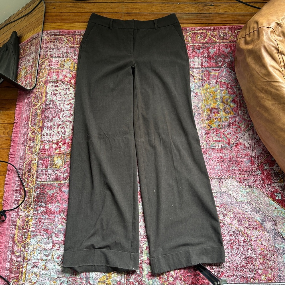 Chic Dark Brown Wide-Leg Pants